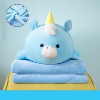 Classic Style Cartoon Pillow with Folded Blanket - Plushies
