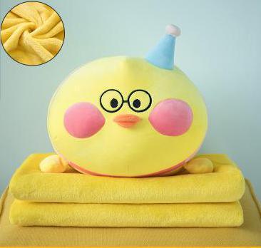 Classic Style Cartoon Pillow with Folded Blanket - Plushies